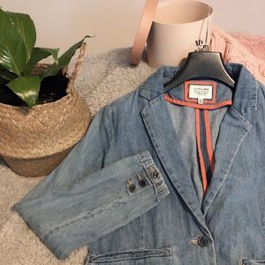 Denim Blazer Jacket | Light Wash